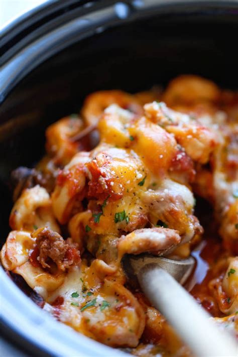 CHEESY CROCKPOT TORTELLINI – Recipes Feed