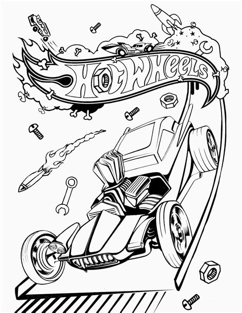 Hot Wheels Racing League: Hot Wheels Coloring Pages - Set 4