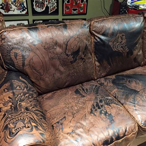 THE DUDE NEXT DOOR | tattoo'd sofa by Gina McQuen