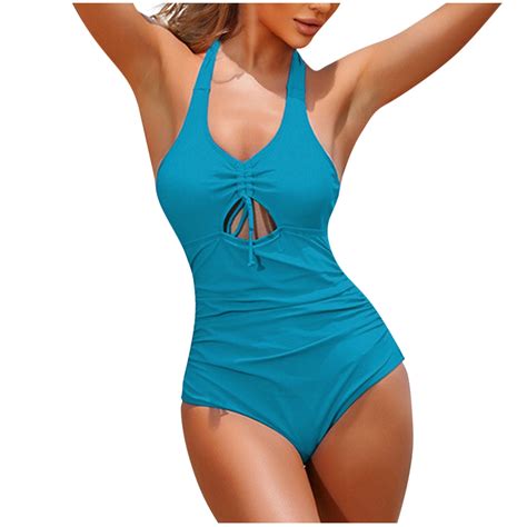 Moocorvic One-Piece Swimsuit Sports Tummy Control High Cut Bathing