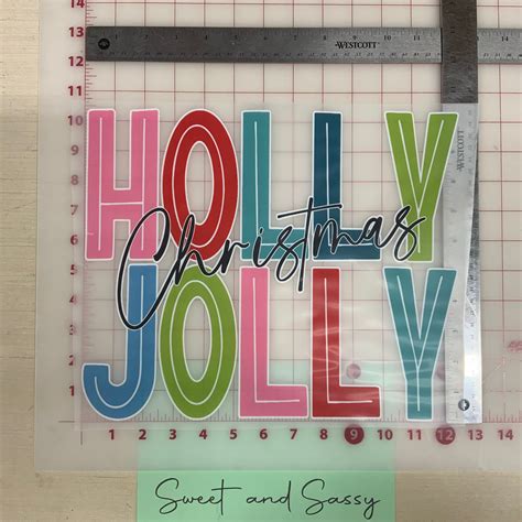 Bright Holly Jolly Christmas DTF Transfer Design – Sweet and Sassy Store