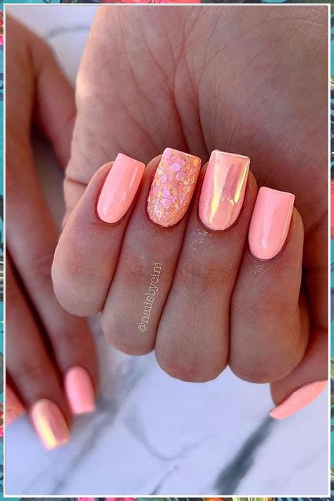 10 Tropical Pink Nail Color Ideas For A Vibrant Manicure! | Beach nails