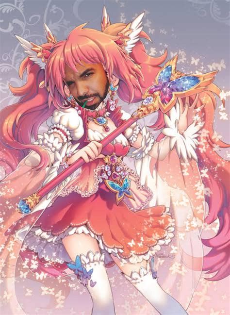 Drake the type of guy when he was a magical girl protagonist, his