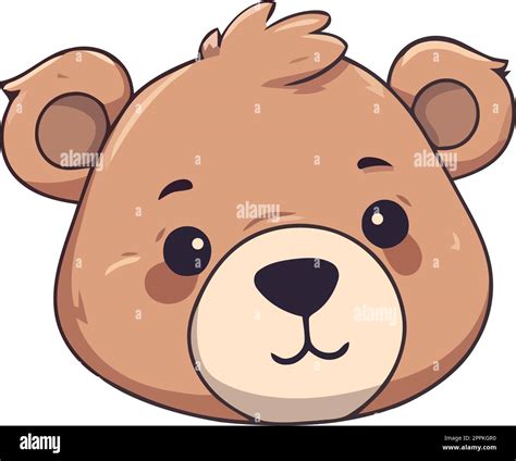 Fluffy teddy bear toy face Stock Vector Image & Art - Alamy