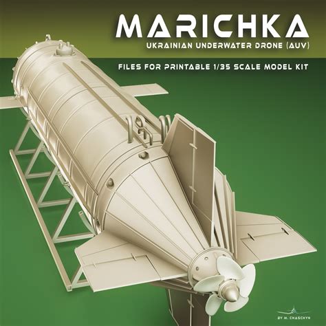 ArtStation - Marichka UA naval (underwater) drone printable 1/35 scale