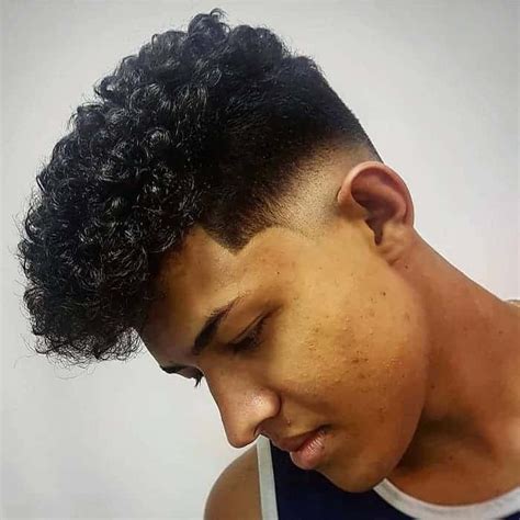curly hair fade haircut