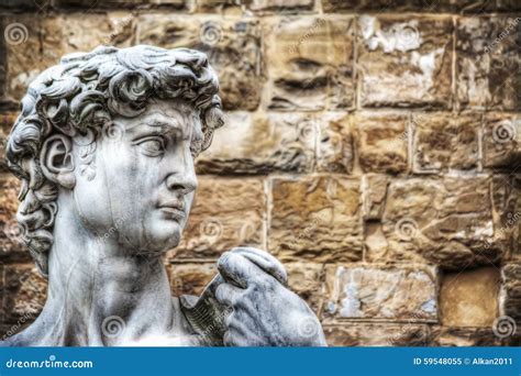 Close Up of Michelangelo S David Head in Florence Stock Image - Image ...