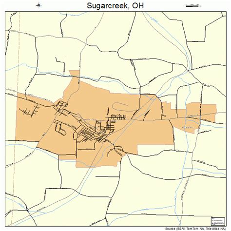 Sugarcreek Ohio Street Map 3975210