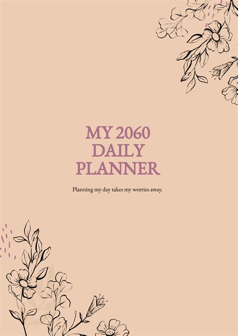 Free Daily Planner Cover Template to Edit Online
