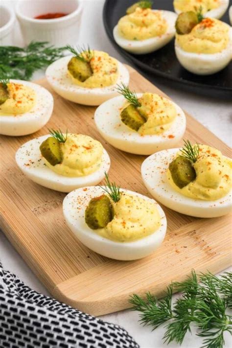 Dill Pickle Deviled Eggs Recipe | Wholefully