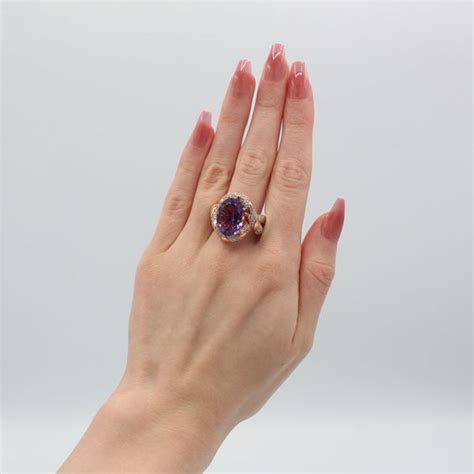 "Rose Gold" Amethyst Ring - Lilliane's Jewelry