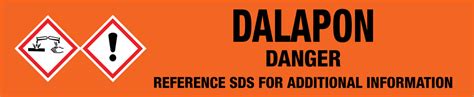Dalapon [CAS# 75-99-0] - GHS Pipe Marking Label