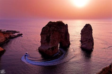 صخرة الروشه - العاصمة بيروت - لبنان Raouche Rock - Beirut Capital ...