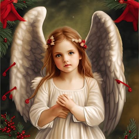 cute  adorable angel christmas graphic creative fabrica