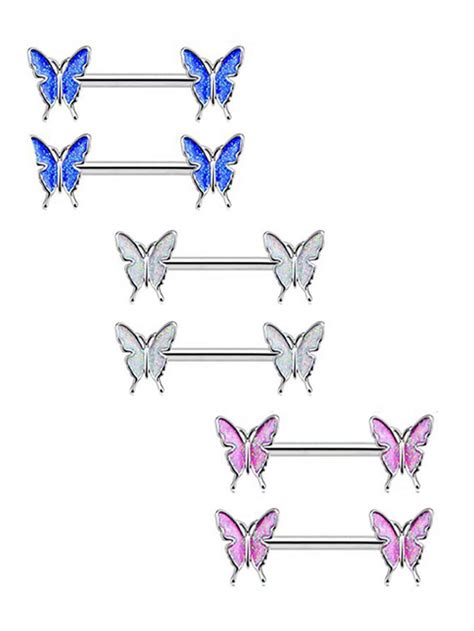 1Pc Cute Nipple Piercings Barbell Stainless Steel Nipple Shield Cover