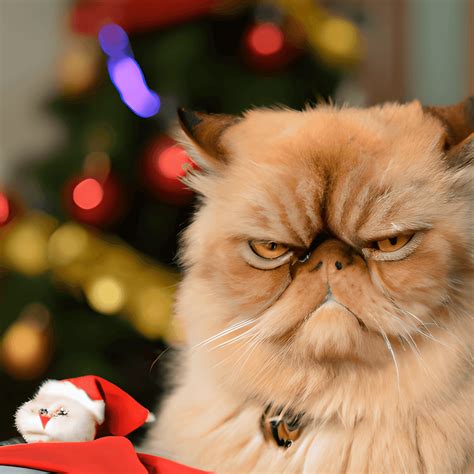 Grumpy Cat Celebrates Christmas Graphic · Creative Fabrica