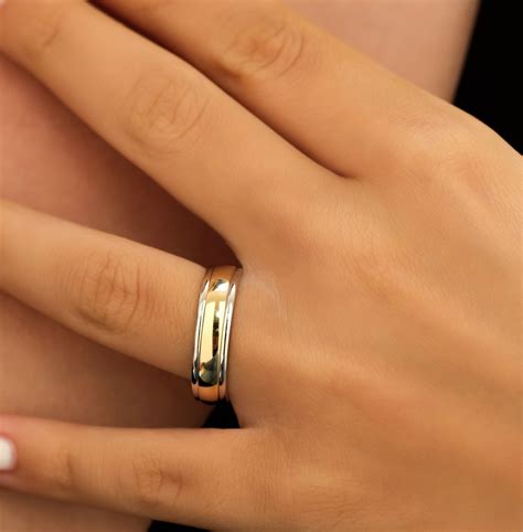 two tone wedding bands for men 5