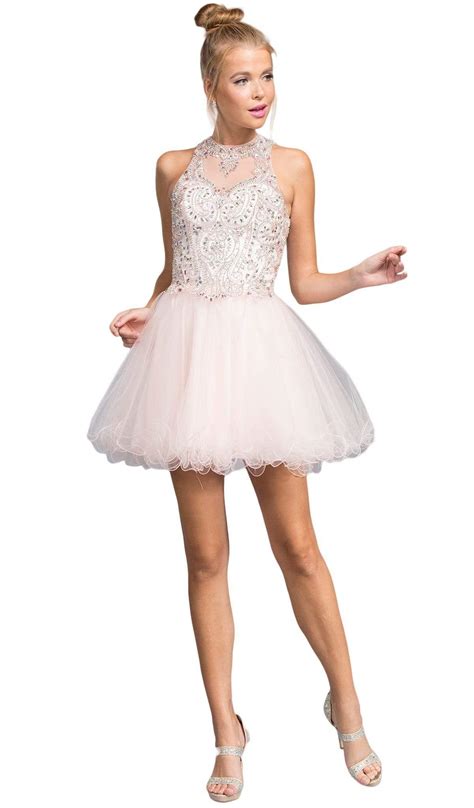 Aspeed Design - Glittering Illusion Halter Homecoming Dress – Couture Candy