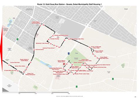 13 Bus Route in Dubai - Time Schedule, Stops and Maps - Your Dubai Guide