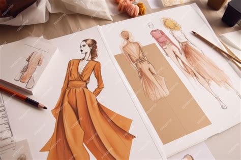 premium photo fashion designer creating sketches  illustrations