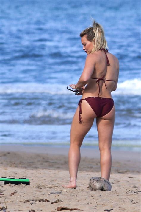 Hilary Duff in Bikini at the Beach in Hawaii 1/1/ 2017 • CelebMafia