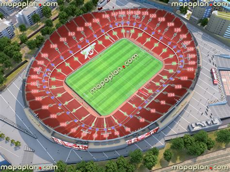 London Arsenal Emirates Stadium seating plan map - Seating plan for ...