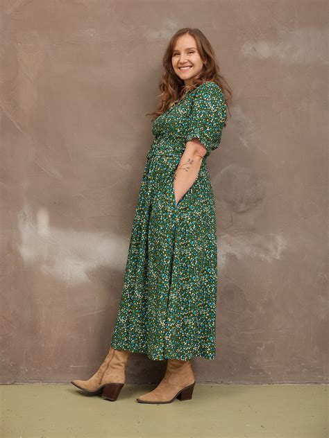 Camilla Dress - Green Floral – This is Unfolded