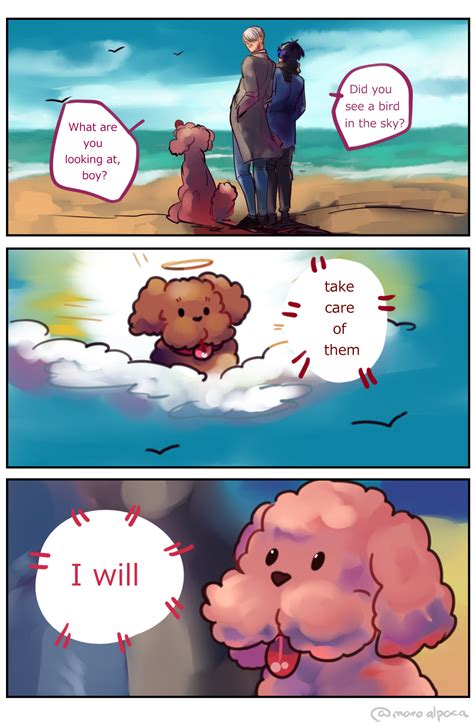 maroalpaca: “ Makkachin will protect Victor and Yuuri forever Reference