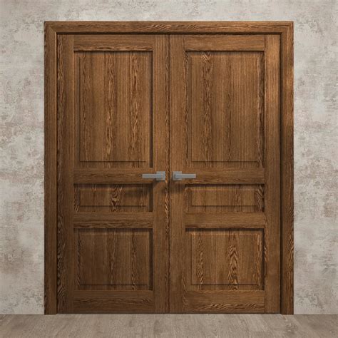 Interior Solid French Double Doors | Ego 5012 Cognac Oak | Wood