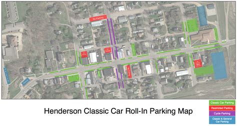 Parking Map - Henderson Classic Car Roll In