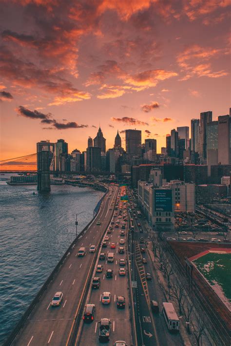 New York Sunset | Scenery wallpaper, Pretty landscapes, New york wallpaper