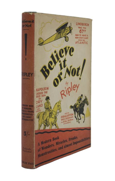 Believe It Or Not! by Robert L RIPLEY - 1929 - from Heritage Book Shop ...