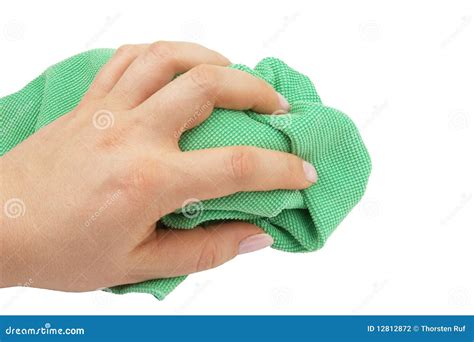 cleaning cloth stock photo image  hand white cleanly