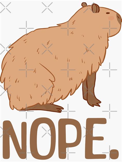 "Sad Capybara " Sticker for Sale by Yarafantasyart | Redbubble