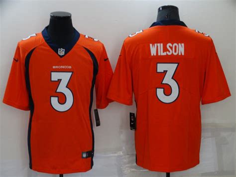 Men's Denver Broncos #3 Russell Wilson Orange 2022 Color Rush Stitched ...