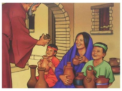 A Multiplicação Do Azeite - Ateliê Arte e Vida: Multiplicação do azeite da viúva (ilustração)
