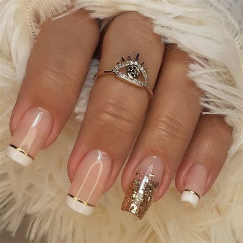 Unhas Encapsuladas Francesinha Com Glitter - 40 unhas encapsuladas com francesinha para um estilo delicado e moderno ...