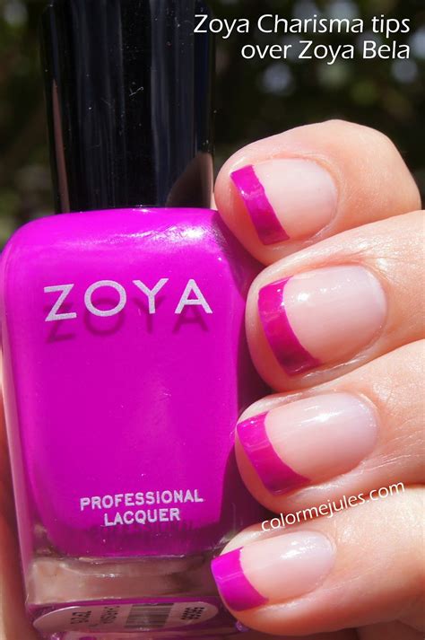 Zoya Charisma tips over Zoya Bela - www.colormejules.com I Love Nails ...