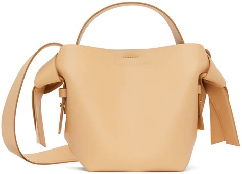 acne studios beige mini musubi bag ssense uk