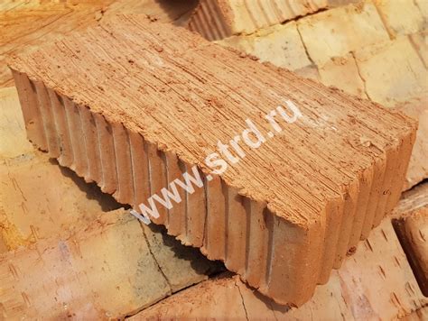 Кирпич строительный полнотелый Красный рифленый 250*120*65мм М150кг/см2 ...