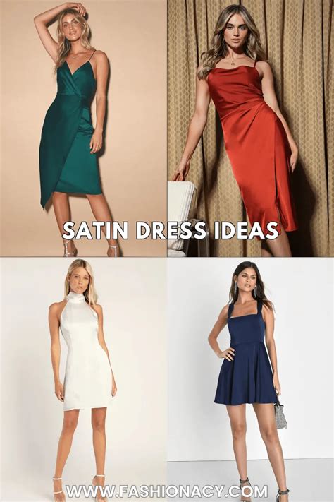 Satin Dresses Outfit Ideas