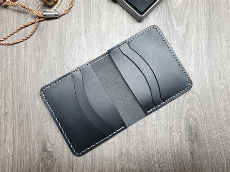 Leather Card Wallet Slim Leather Wallet Minimalist Wallet - Etsy