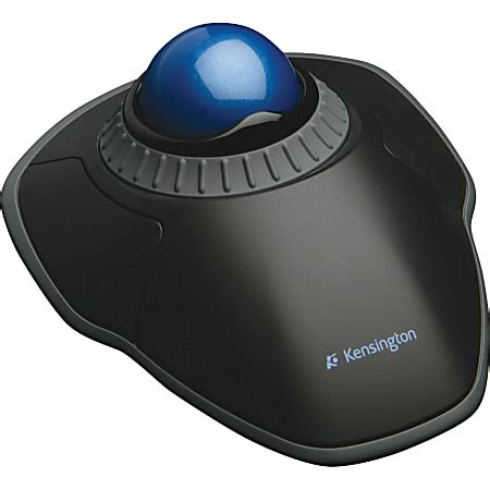 kensington orbit trackball  scroll ring blackblue  office depot