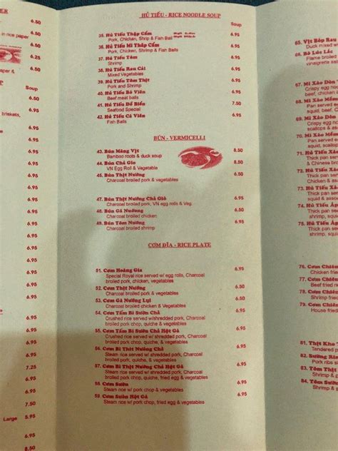 Menu at Cuu Long Quan restaurant, Houston, Broadway St #3063