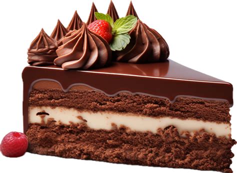 AI generated chocolate cake slice png 35063089 PNG