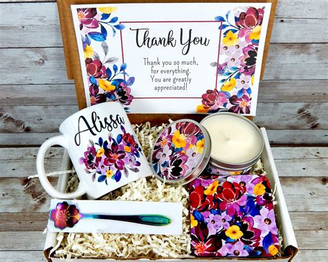 Personalized Thank You Gift Basket with Coffee Mug | Etsy