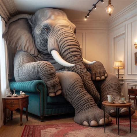 Elefante Branco Na Sala - Visualização Da Expressão Elefante Na Sala. Ilustração Stock ...