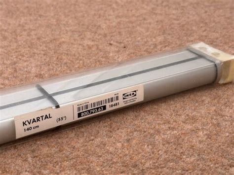 BNIP IKEA KVARTAL 800.793.63 Triple track curtain rail pole aluminium ...