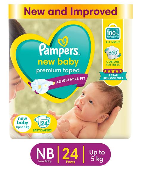 Pampers New Baby Diapers New Born - 24 Pieces Online in India, Buy at ...