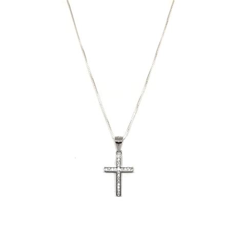 COLLAR ANDREA COGGIOLA JOYAS PLATA FINA 925 CRUZ CIRCÓN BLANCO